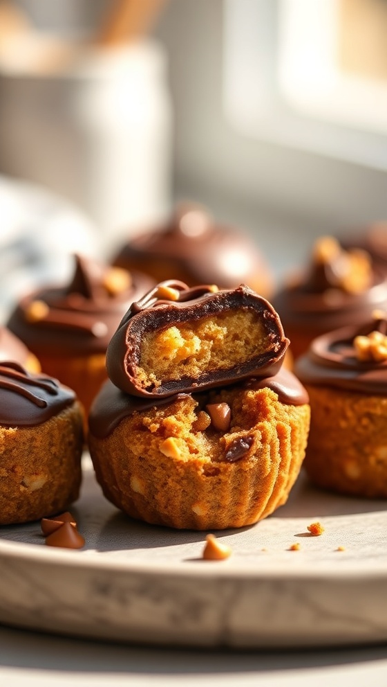 Chocolate Peanut Butter Pumpkin Bites