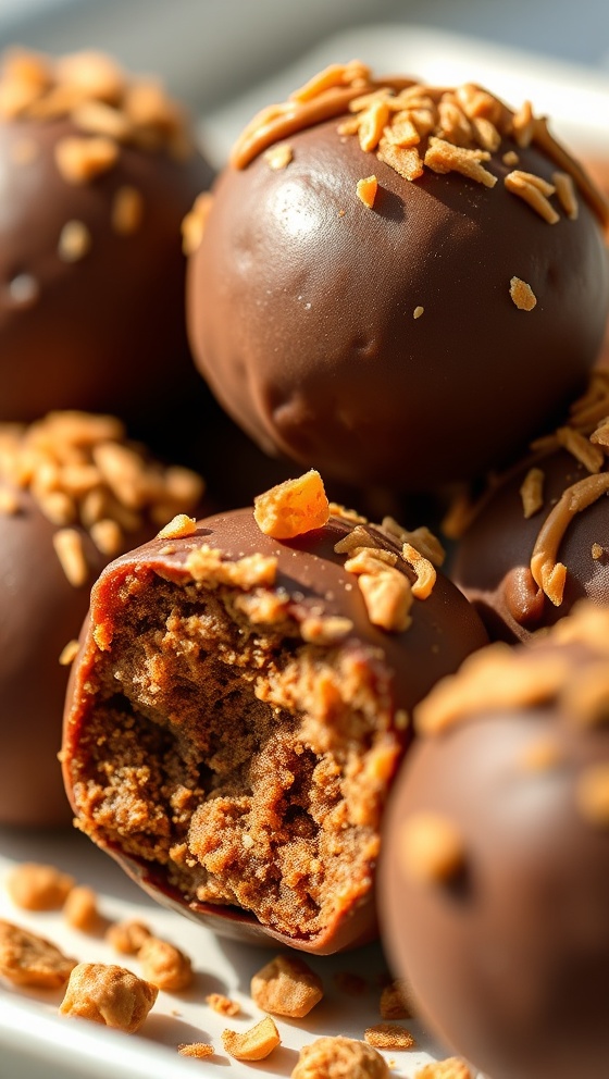 Chocolate Pumpkin Peanut Butter Balls