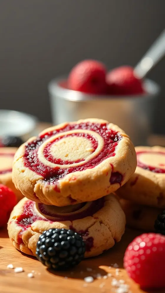 Berry Swirl Butter Cookies