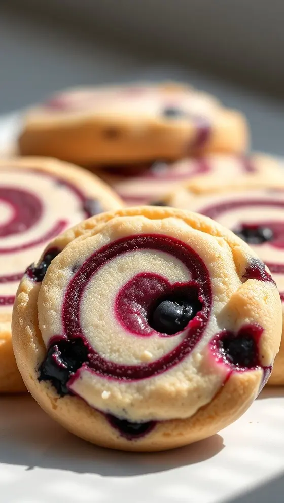 Blueberry Cheesecake Swirl Cookies