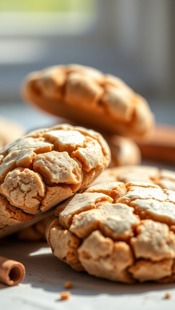 Cinnamon Ginger Crinkle Cookies