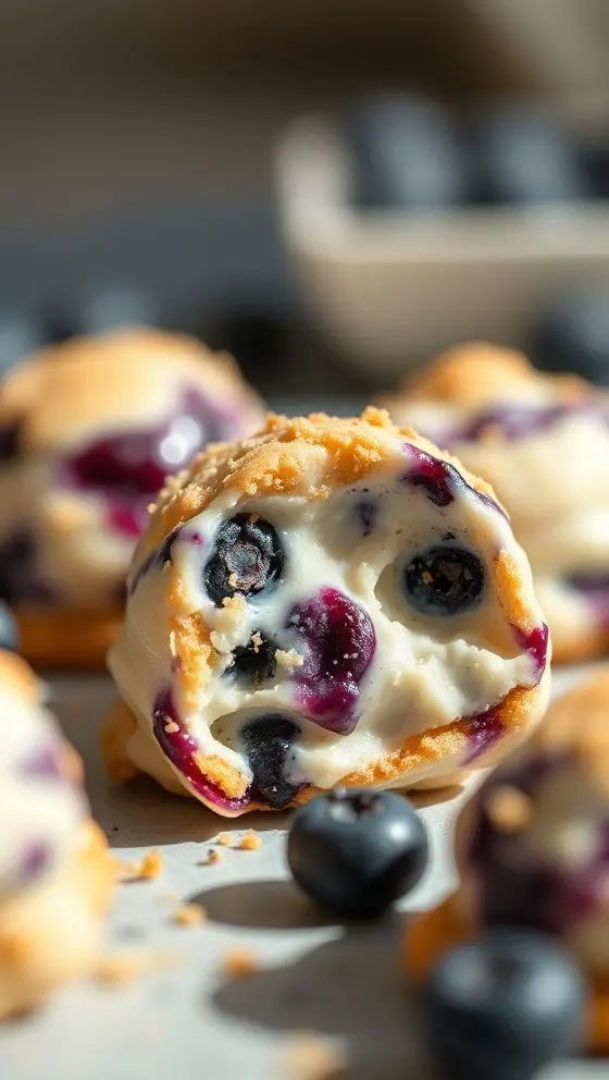 Creamy Blueberry Cookie Drops