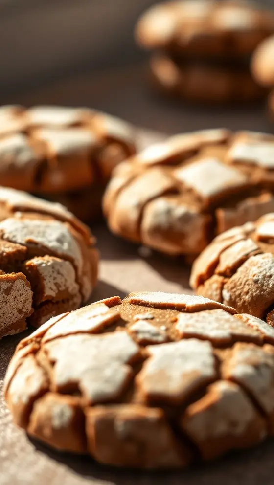 Gingerbread Crinkle Cookies