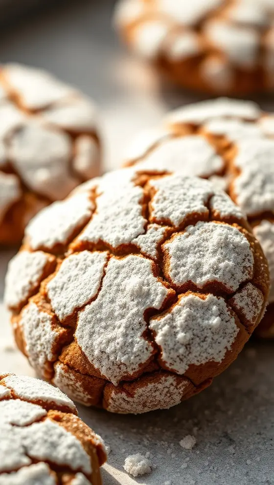 Gingerbread Sugar-Dusted Crinkles