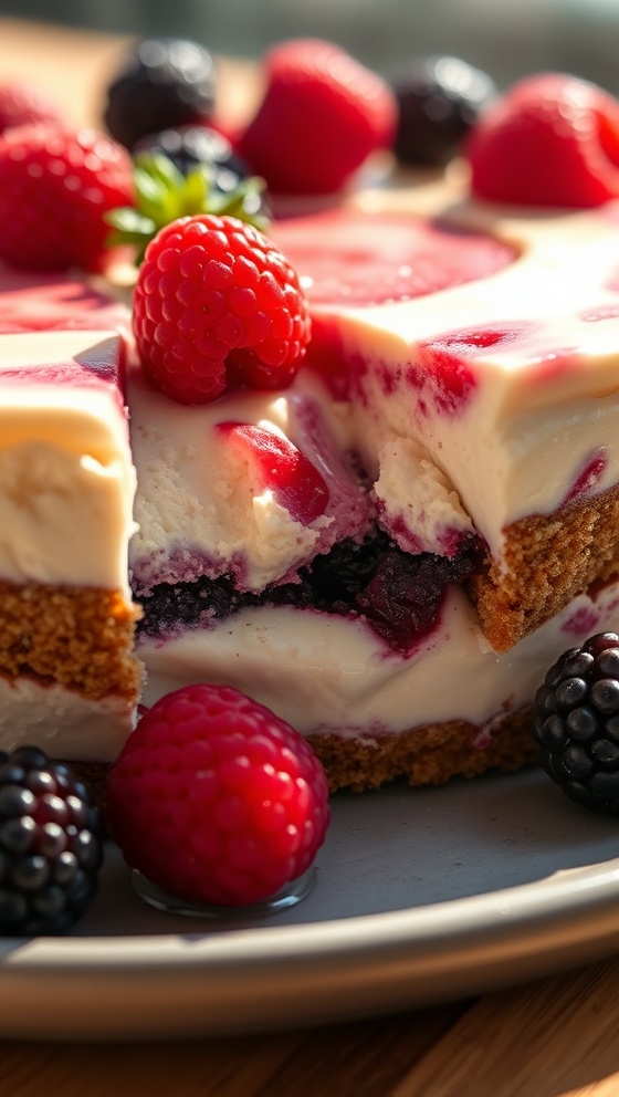 Berry Cheesecake Creamy Vanilla Dessert Recipe
