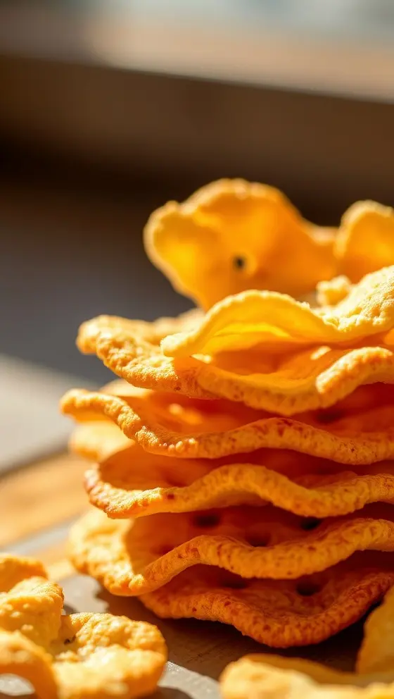 Cottage Cheese Chips Crispy Low Carb Snack
