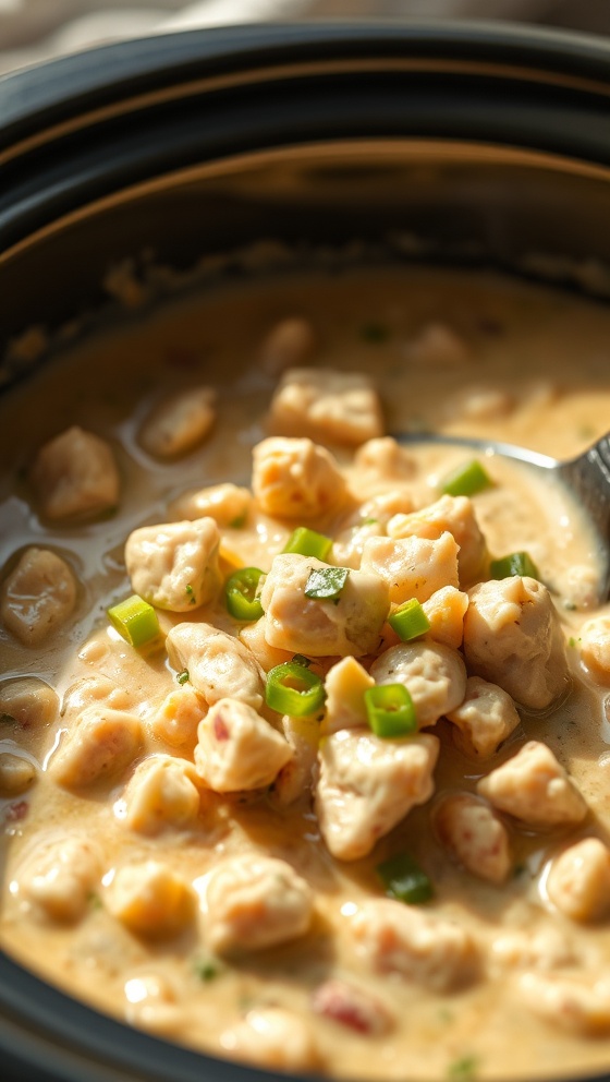 Creamy White Chicken Chili Crockpot