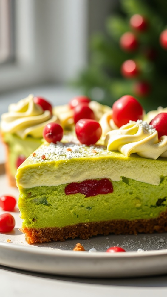 Easy 10 Minutes No-Bake Grinch Pie Recipe