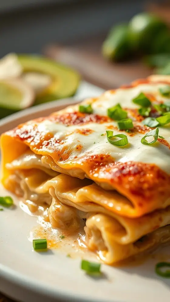 Green Chile Chicken Enchiladas Easy Dinner Idea