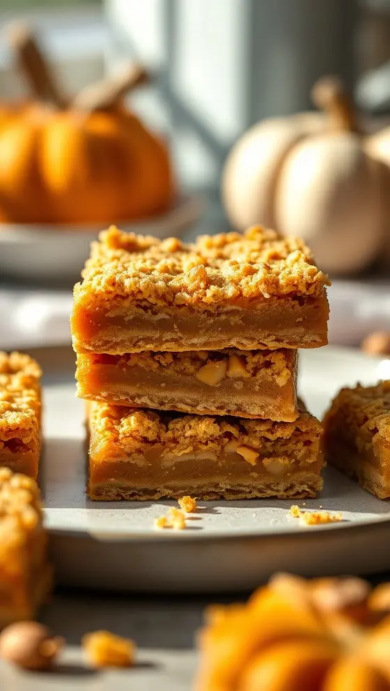 Pumpkin Pie Crumble Bars Easy Fall Dessert Recipe