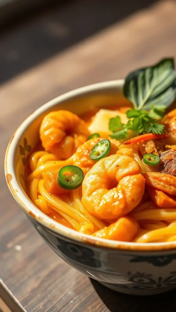 Spicy Jalapeno Cheddar Sausage Shrimp Ramen