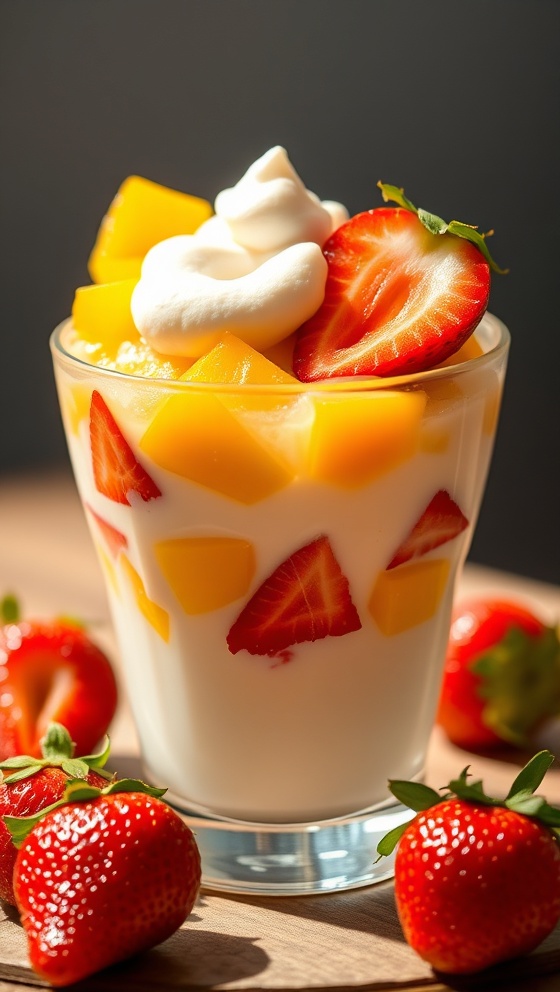 Strawberry Mango Sago Creamy Tropical Dessert
