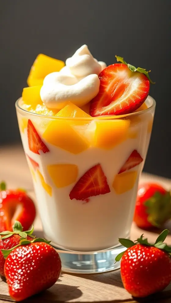 Strawberry Mango Sago Creamy Tropical Dessert