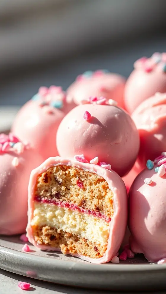 Whimsical Cotton Candy Cheesecake Truffles