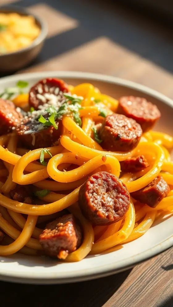 Autumn Sausage Pasta Squash Easy Dinner Idea