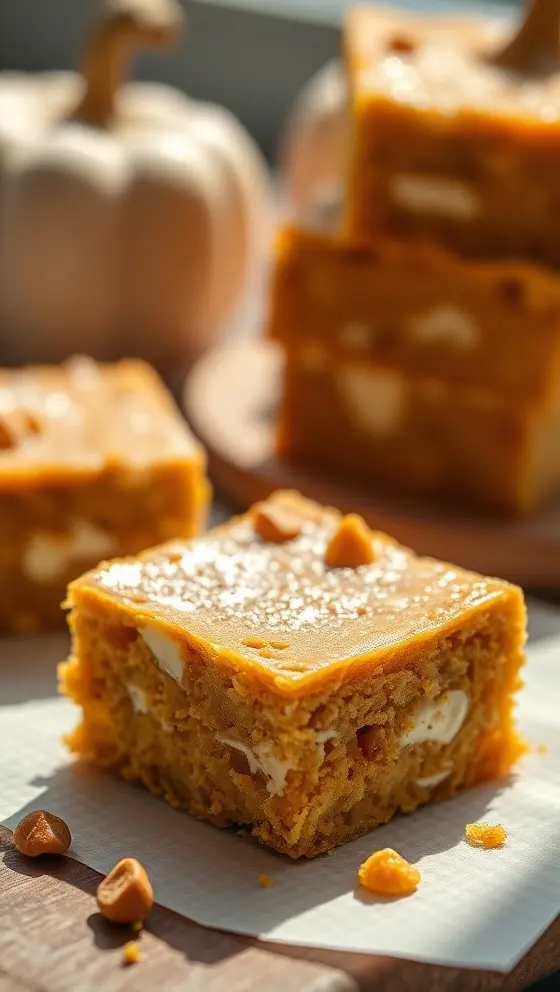 Cottage Cheese Pumpkin Cake Bars