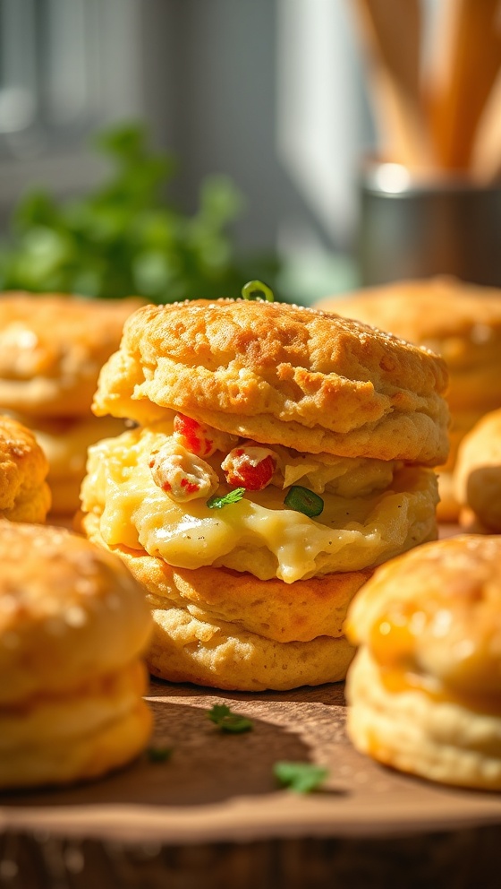 Crab Stuffed Cheddar Biscuits Easy Party Recipe