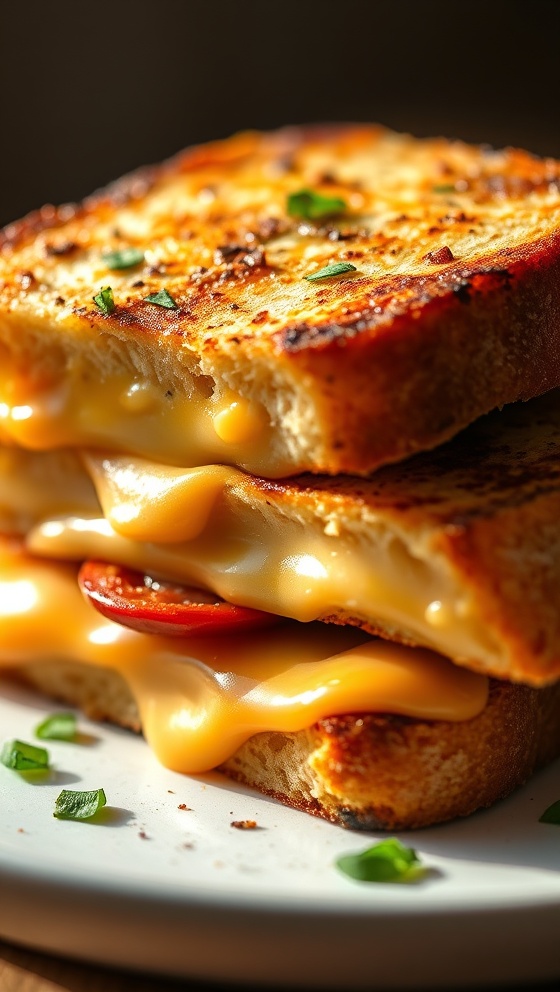 Garlic Bread Grilled Cheese 15 Min Lunch Idea