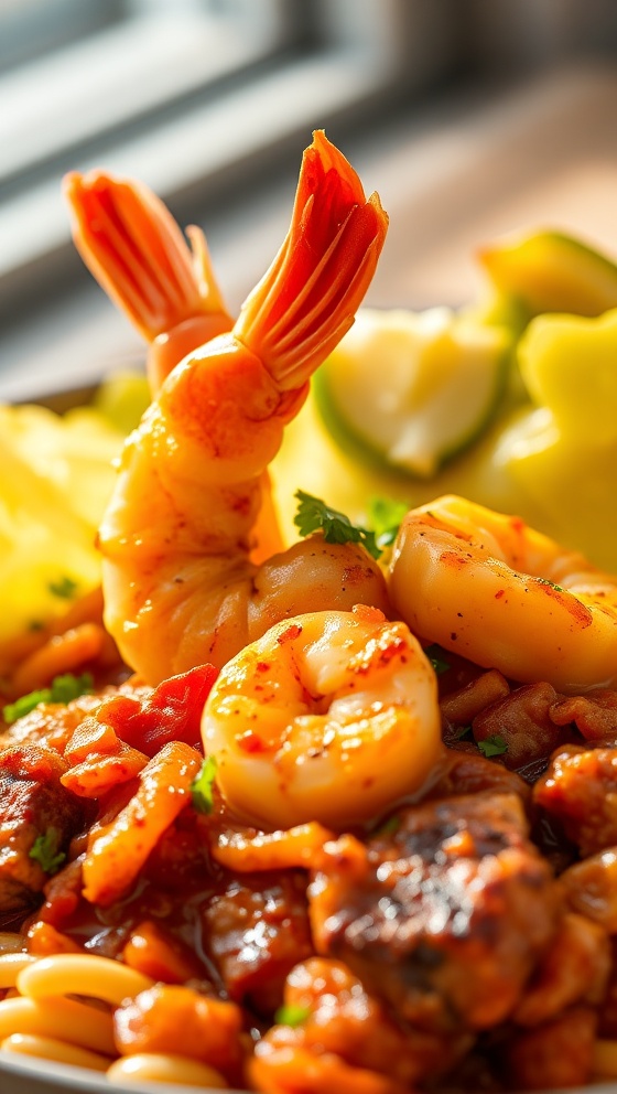 Keto Cajun Shrimp and Sausage Stuffed Cabbage