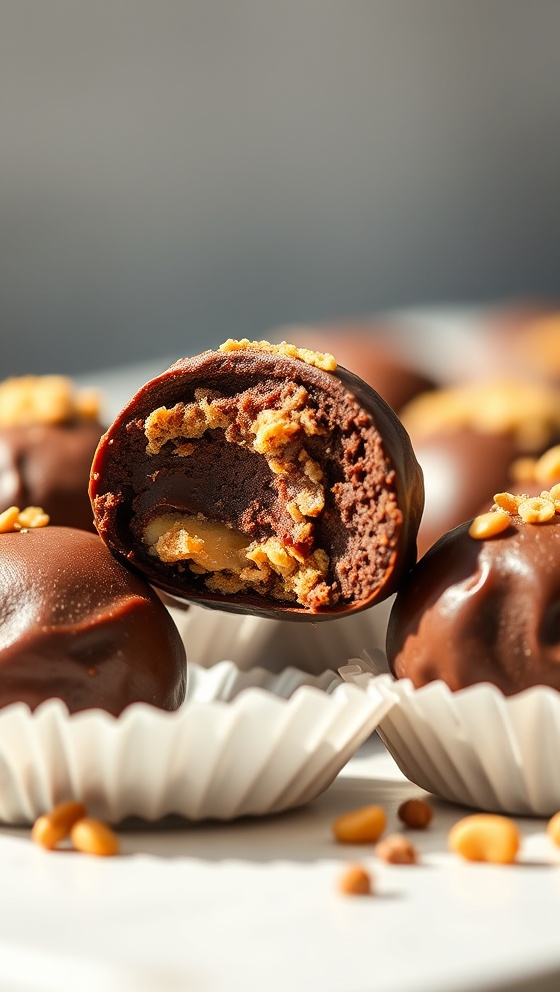 No-Bake Chocolate Peanut Butter Truffles