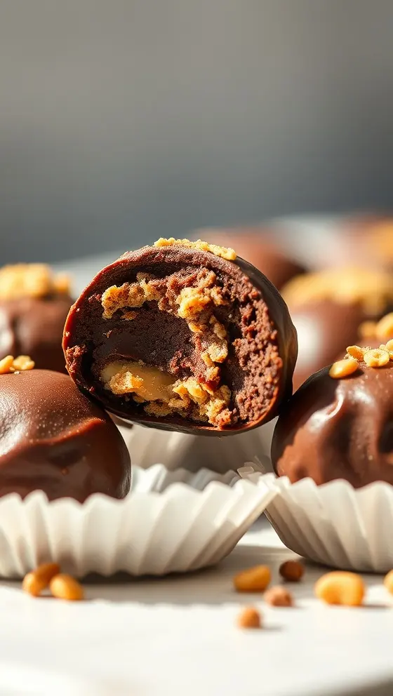 No-Bake Chocolate Peanut Butter Truffles