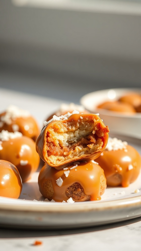 No-Bake Salted Caramel Pretzel Bites