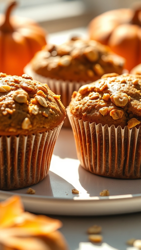 Pumpkin Oatmeal Muffins Healthy Fall Breakfast